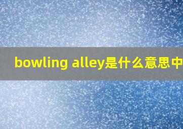 bowling alley是什么意思中文